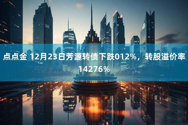 点点金 12月23日芳源转债下跌012%，转股溢价率14276%