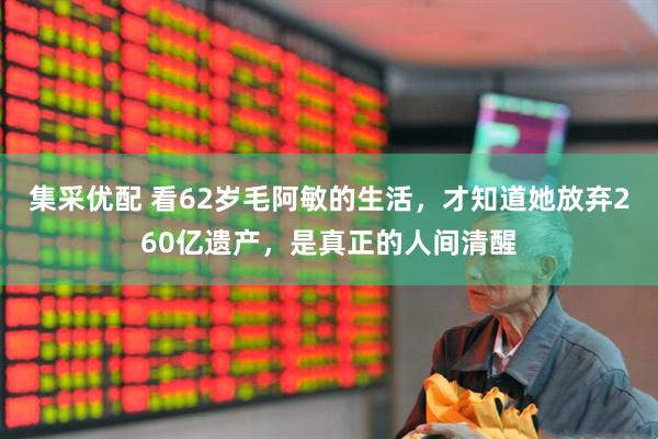 集采优配 看62岁毛阿敏的生活，才知道她放弃260亿遗产，是真正的人间清醒