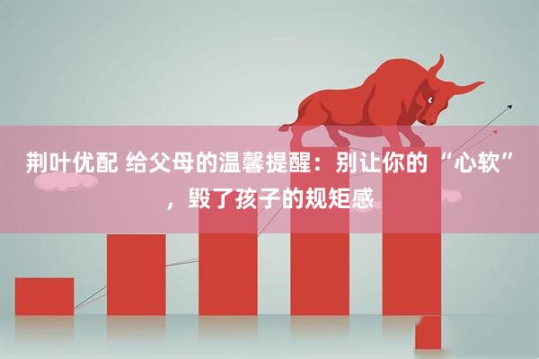 荆叶优配 给父母的温馨提醒：别让你的 “心软”，毁了孩子的规矩感