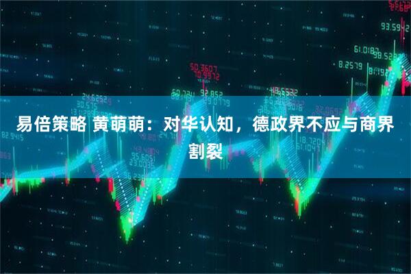 易倍策略 黄萌萌：对华认知，德政界不应与商界割裂