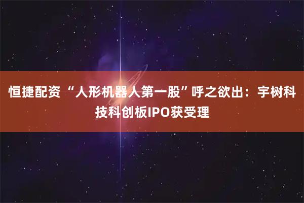 恒捷配资 “人形机器人第一股”呼之欲出：宇树科技科创板IPO获受理