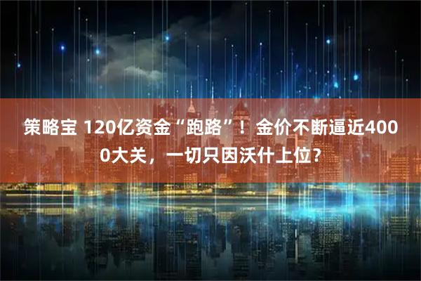 策略宝 120亿资金“跑路”！金价不断逼近4000大关，一切只因沃什上位？